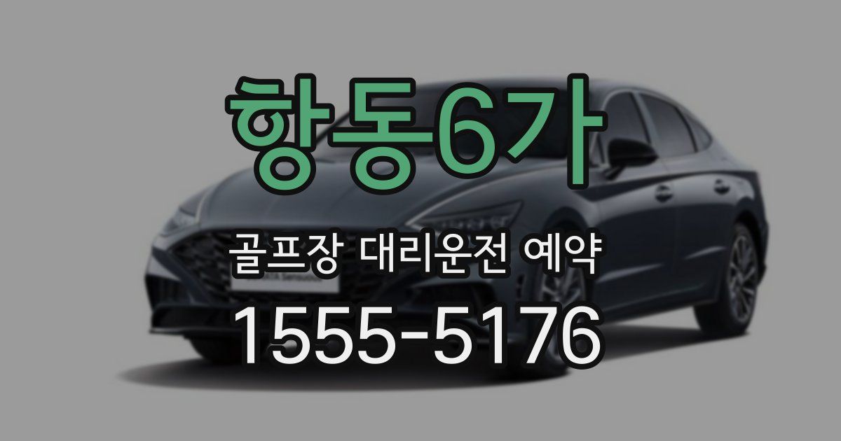 항동6가 골프장 대리운전 예약