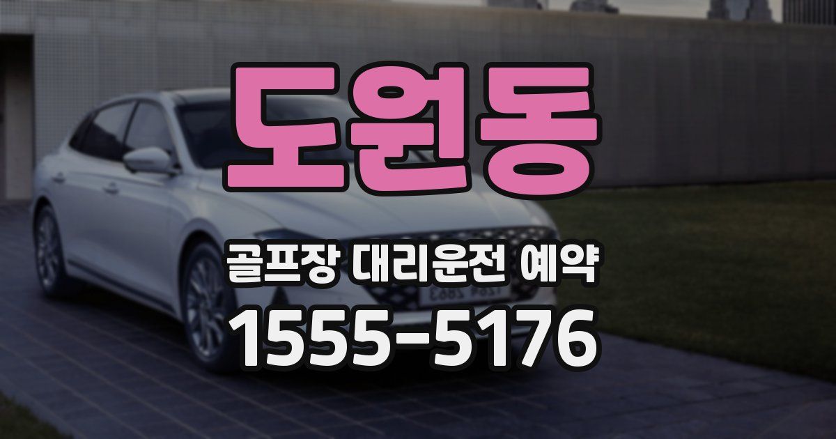 도원동 골프장 대리운전 예약