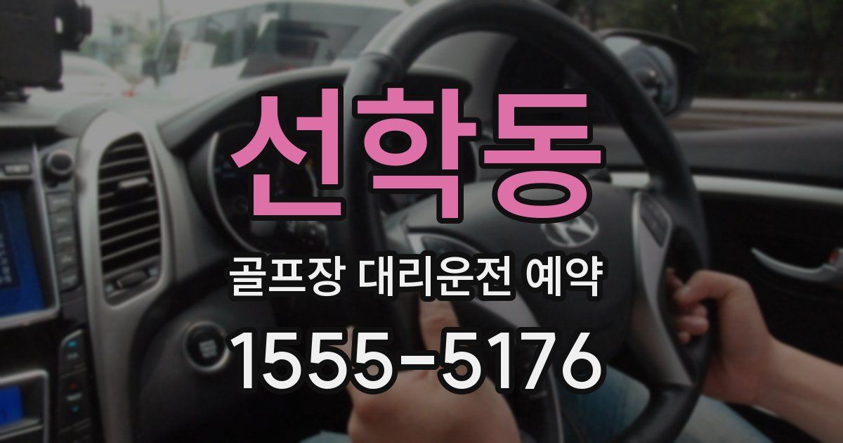 선학동 골프장 대리운전 예약