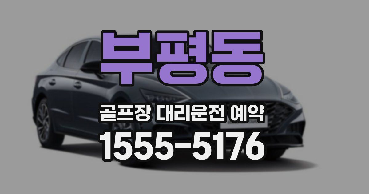 부평동 골프장 대리운전 예약