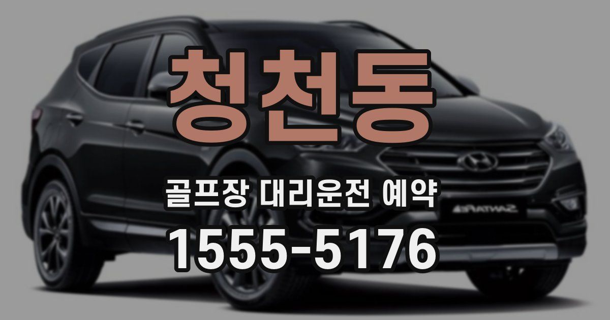 청천동 골프장 대리운전 예약