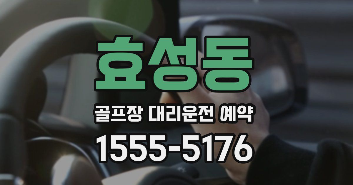 효성동 골프장 대리운전 예약