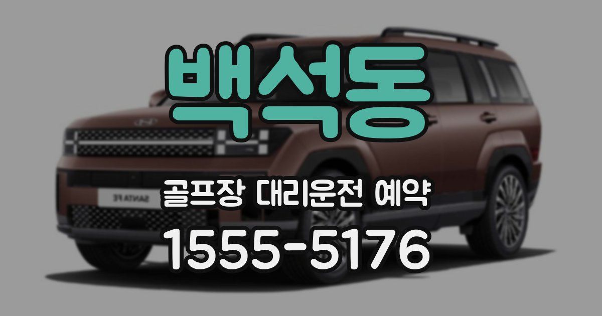 백석동 골프장 대리운전 예약