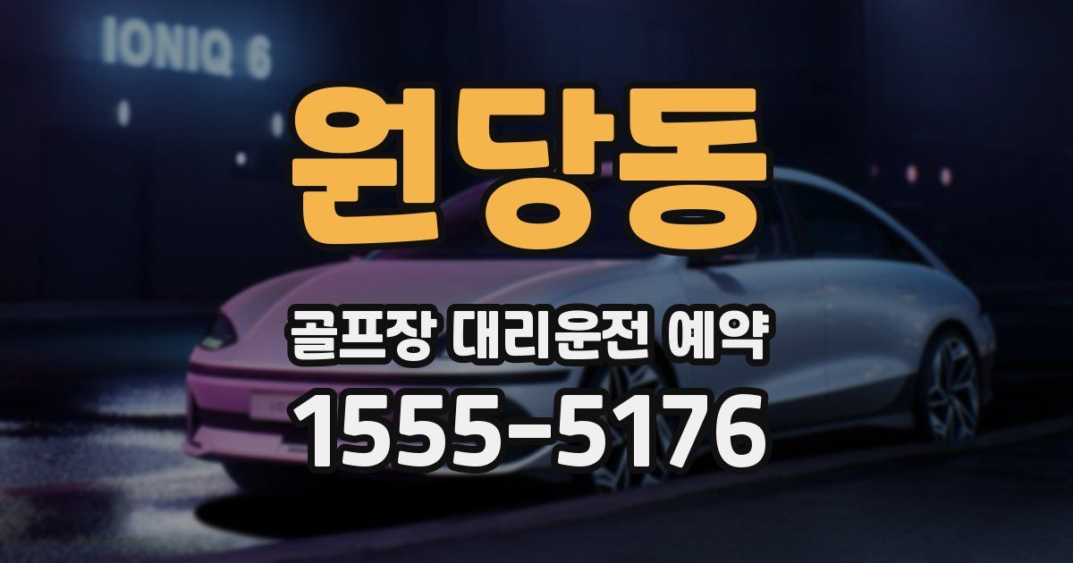 원당동 골프장 대리운전 예약