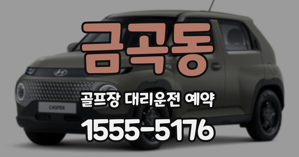 금곡동 골프장 대리운전 예약