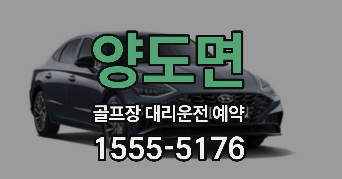 양도면 골프장 대리운전 예약