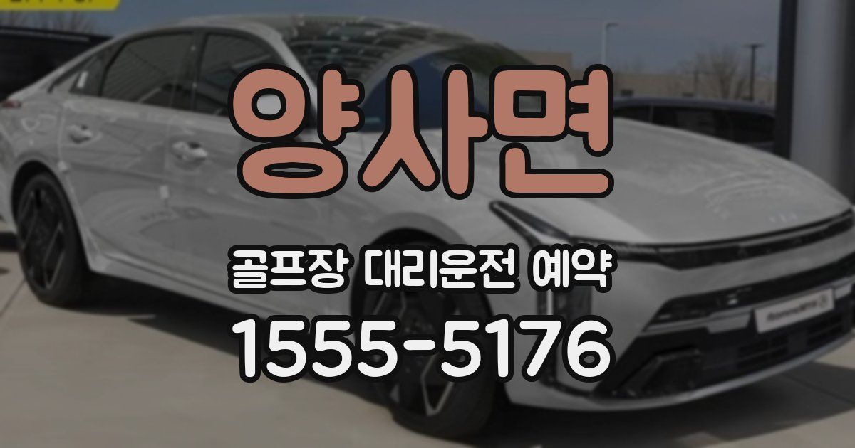 양사면 골프장 대리운전 예약