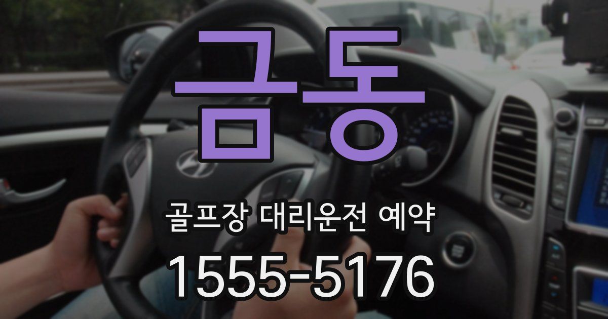 금동 골프장 대리운전 예약