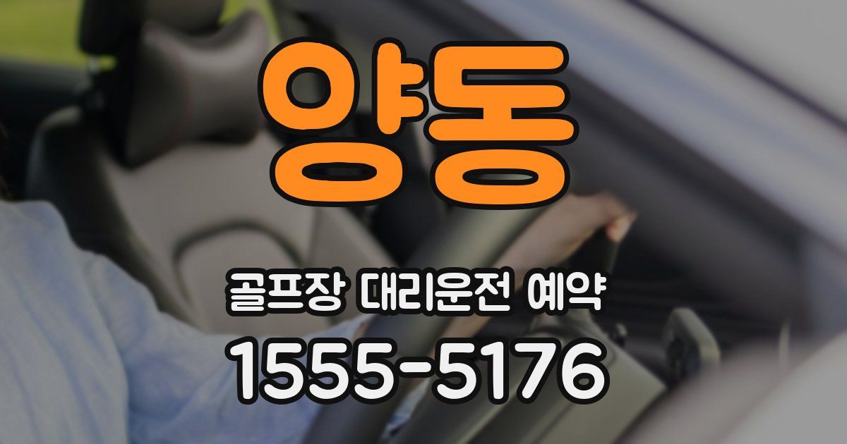 양동 골프장 대리운전 예약