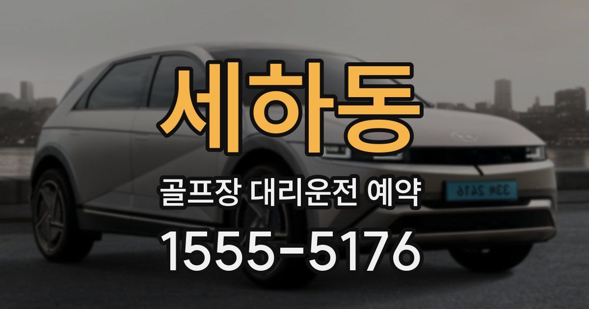 세하동 골프장 대리운전 예약