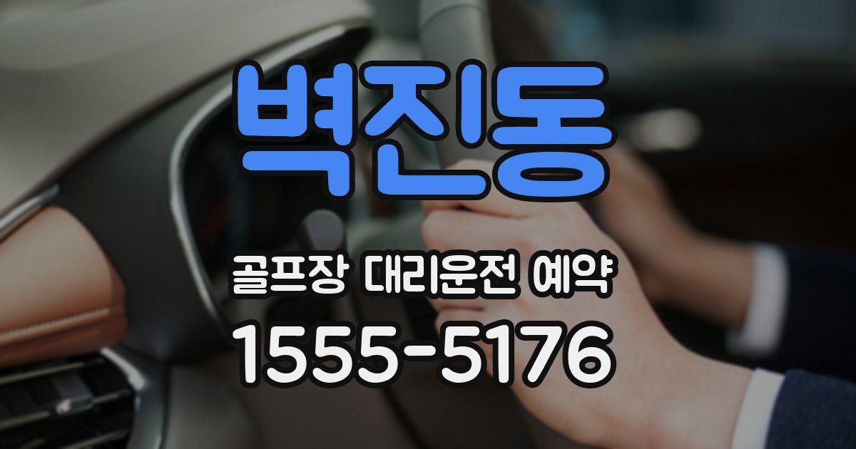 벽진동 골프장 대리운전 예약