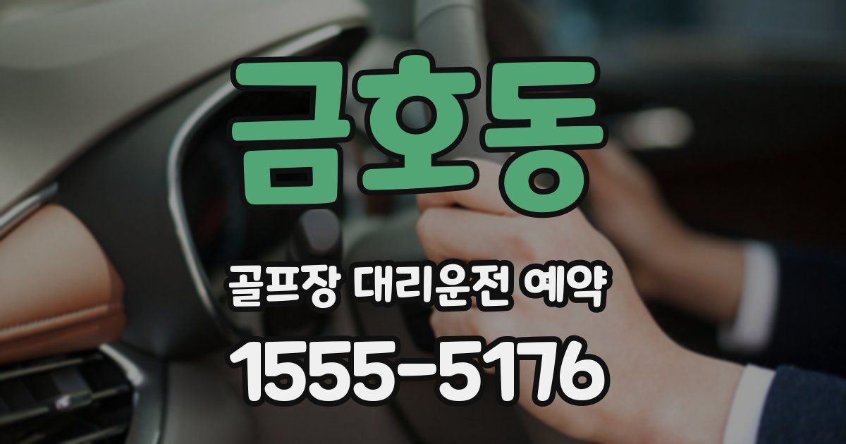 금호동 골프장 대리운전 예약