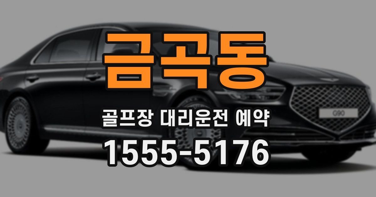 금곡동 골프장 대리운전 예약
