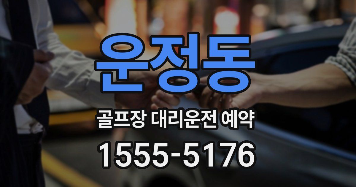 운정동 골프장 대리운전 예약