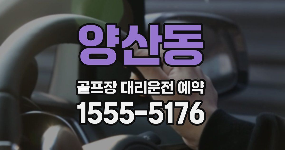 양산동 골프장 대리운전 예약