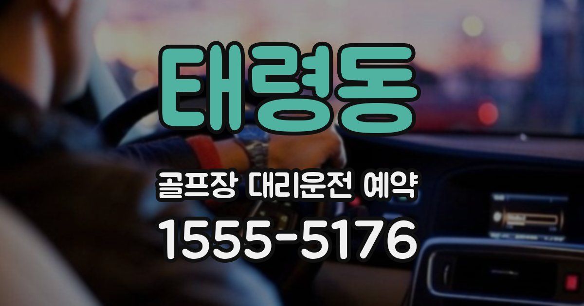 태령동 골프장 대리운전 예약