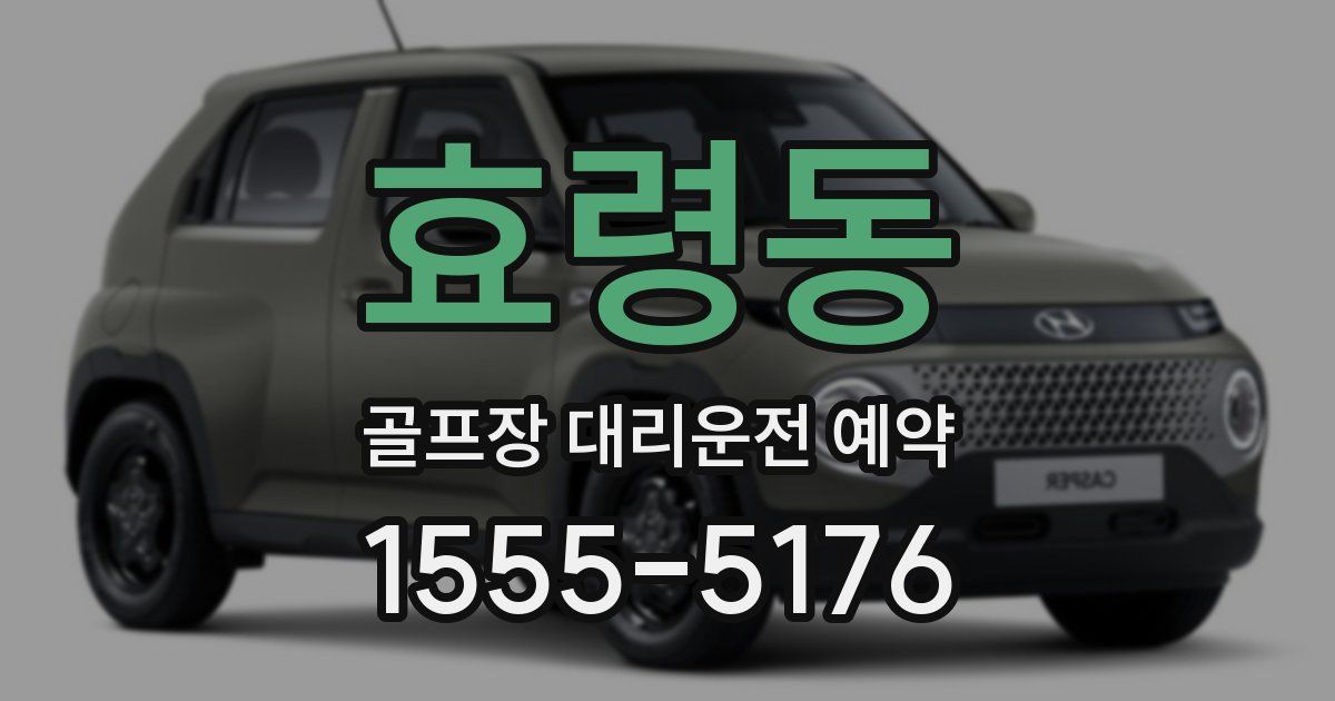 효령동 골프장 대리운전 예약