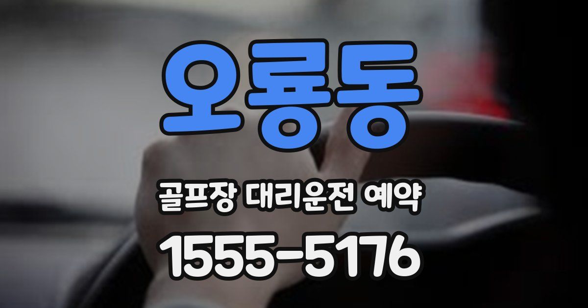 오룡동 골프장 대리운전 예약