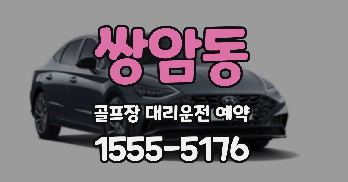 쌍암동 골프장 대리운전 예약