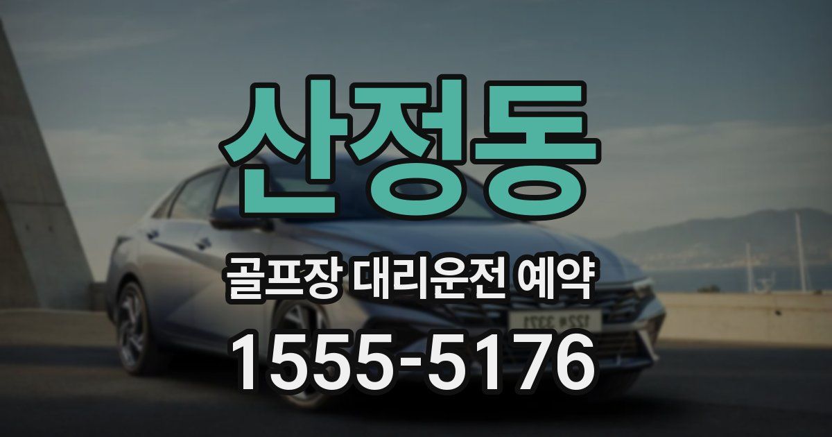 산정동 골프장 대리운전 예약