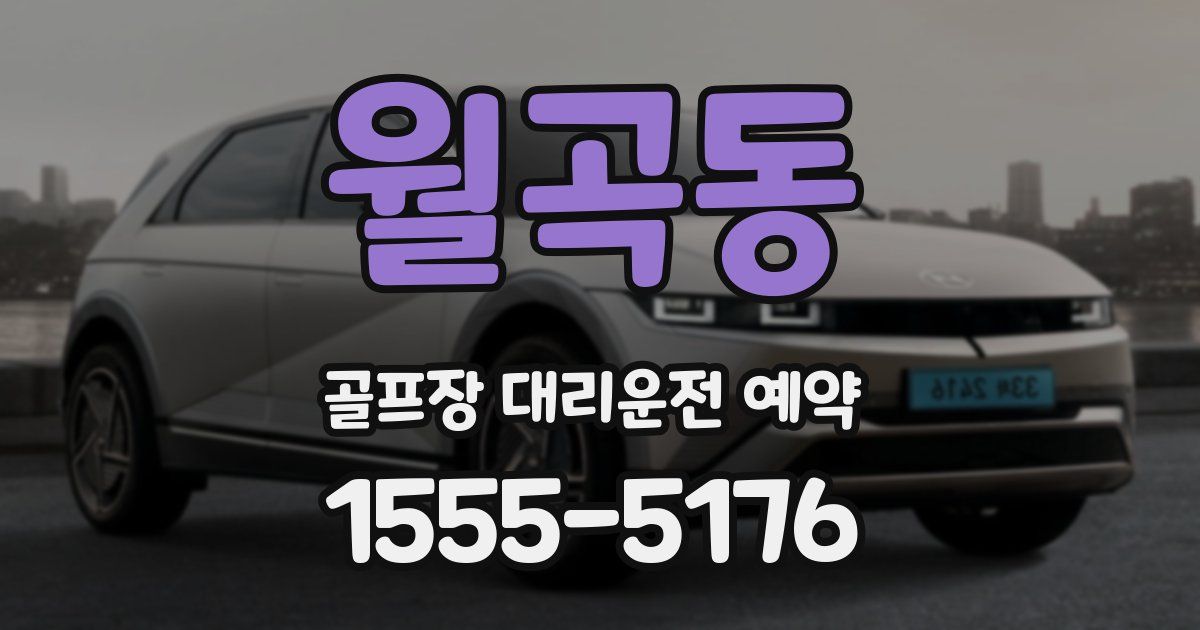 월곡동 골프장 대리운전 예약