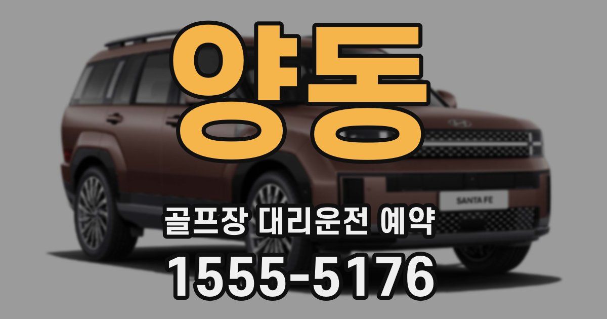 양동 골프장 대리운전 예약