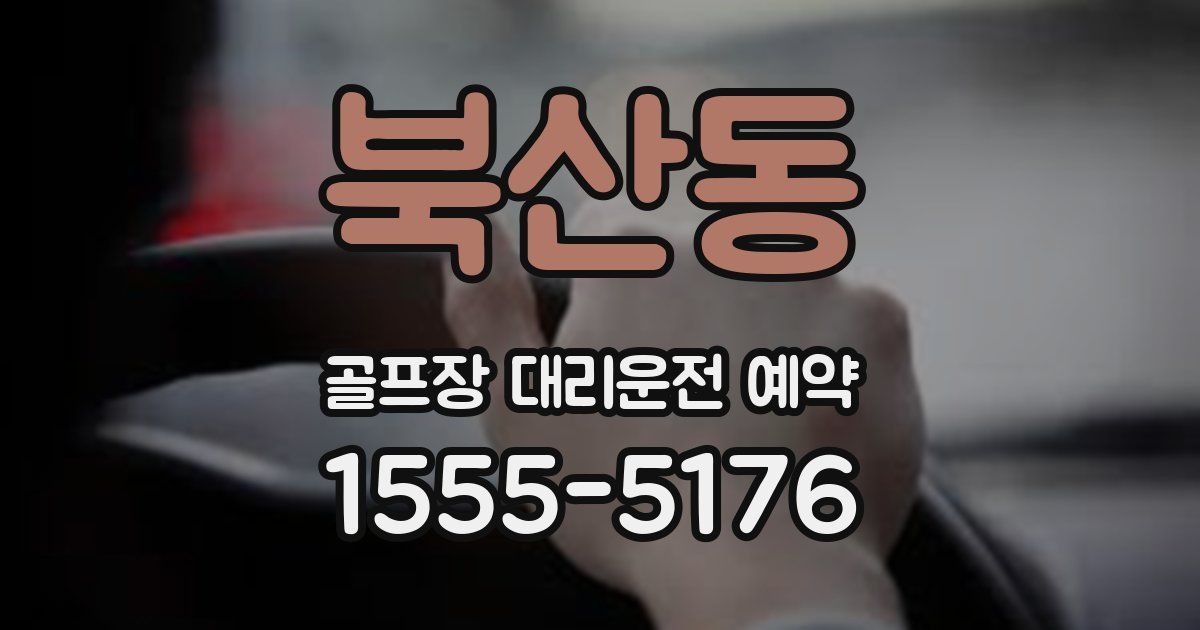 북산동 골프장 대리운전 예약