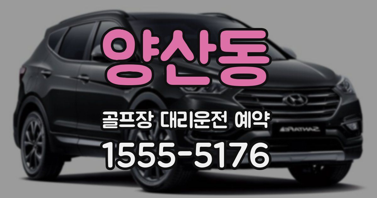 양산동 골프장 대리운전 예약
