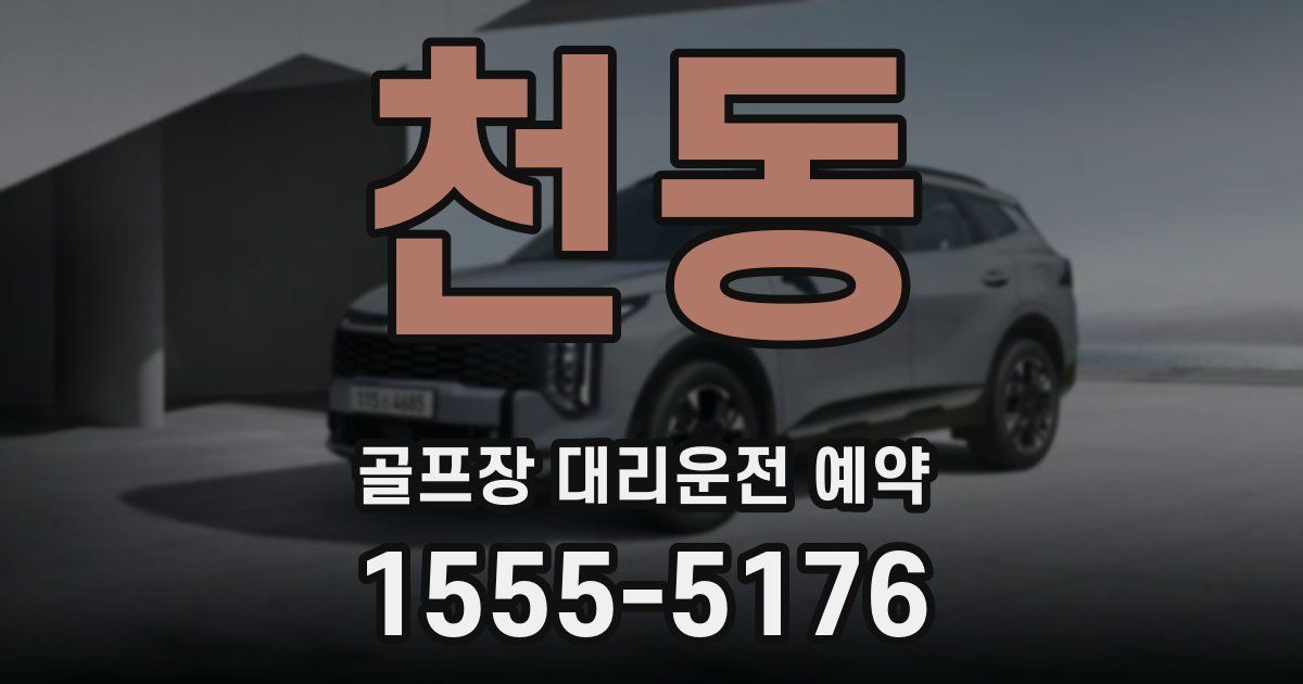 천동 골프장 대리운전 예약