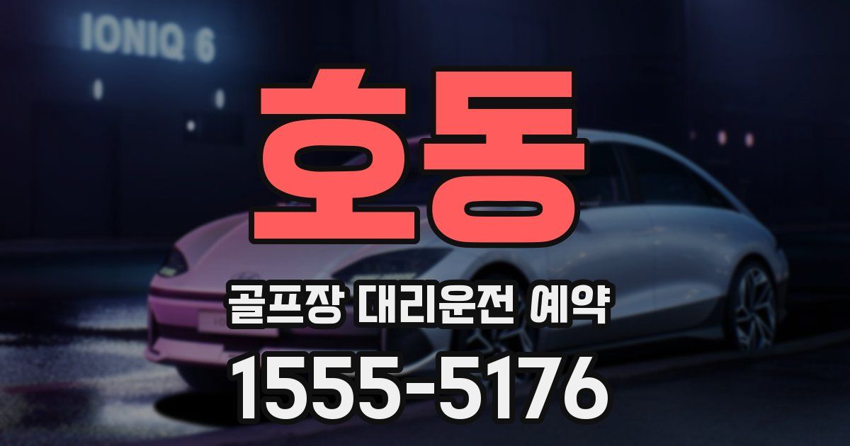 호동 골프장 대리운전 예약