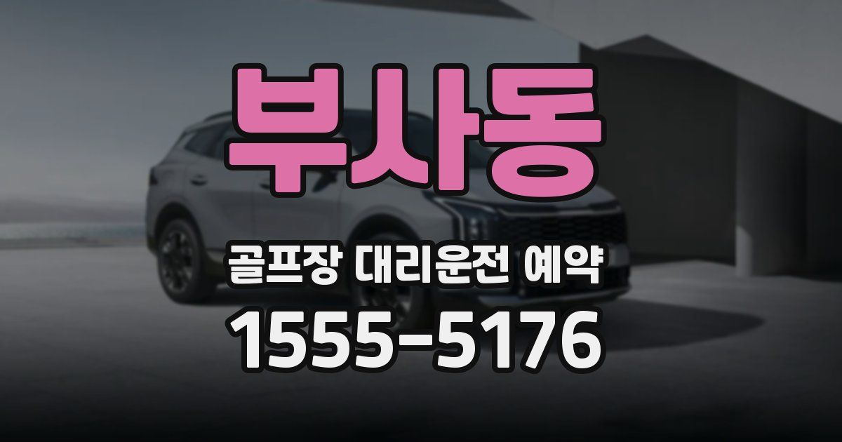 부사동 골프장 대리운전 예약