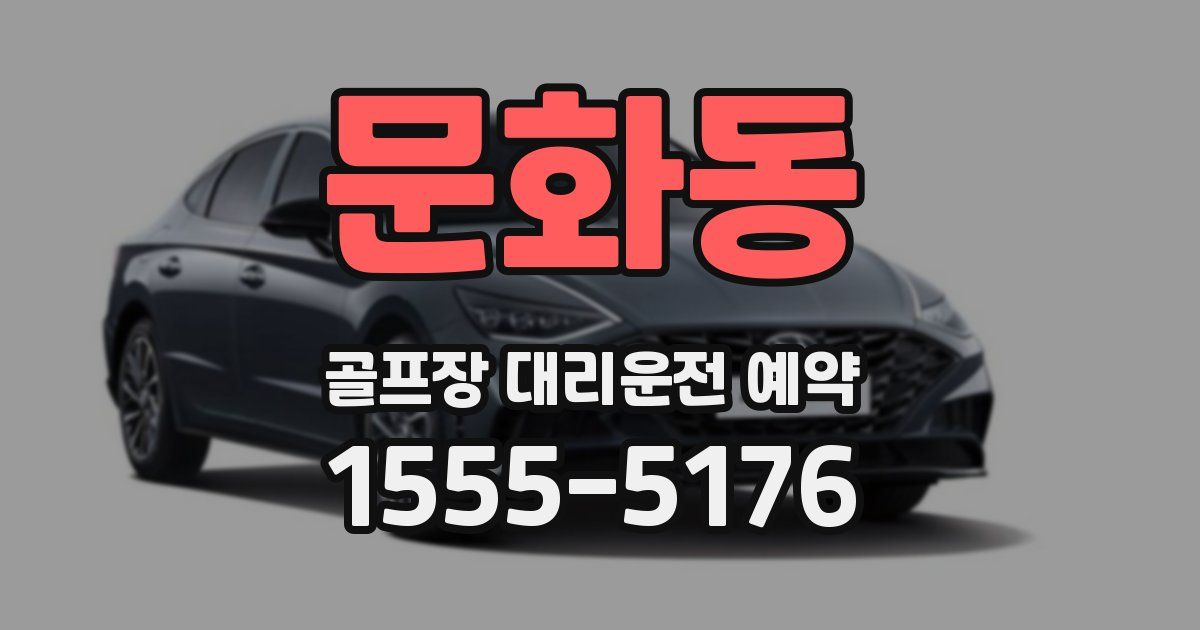 문화동 골프장 대리운전 예약