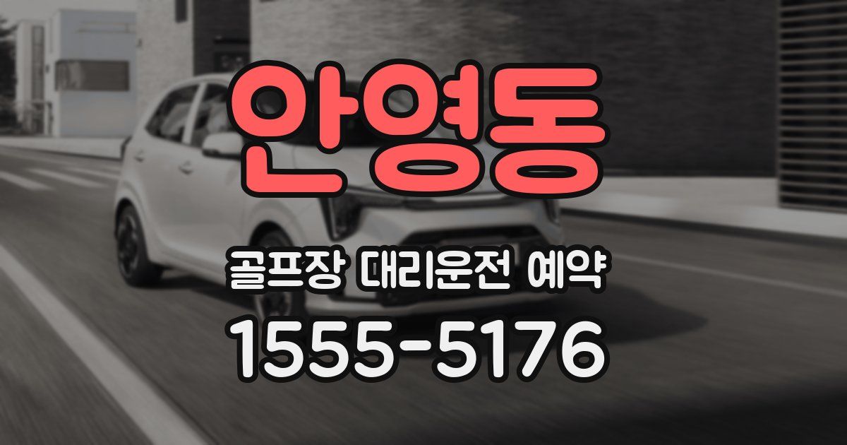 안영동 골프장 대리운전 예약