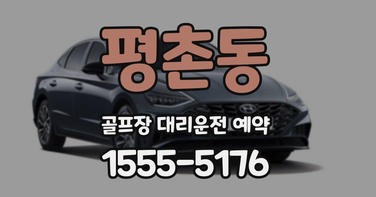 평촌동 골프장 대리운전 예약