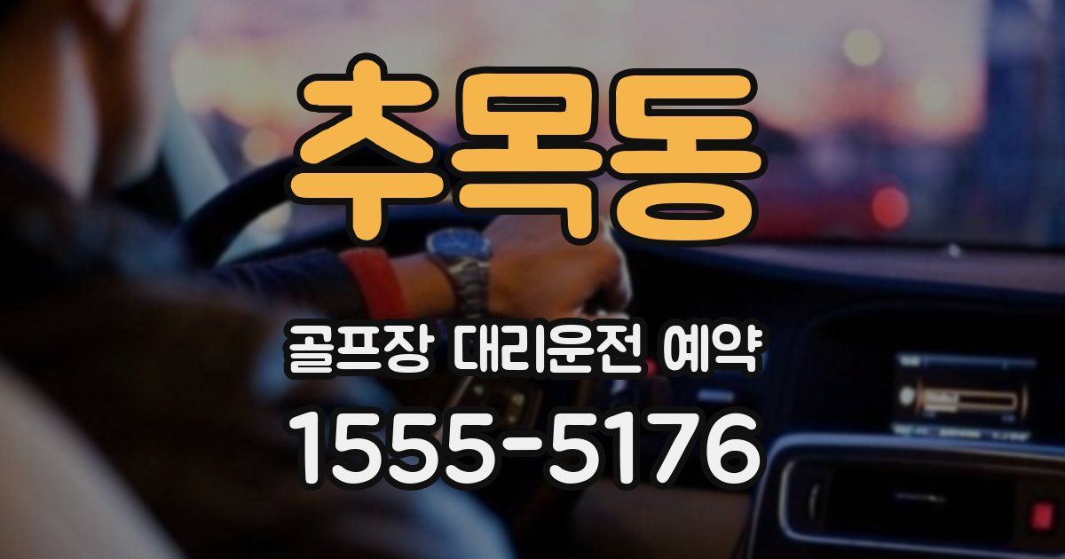 추목동 골프장 대리운전 예약