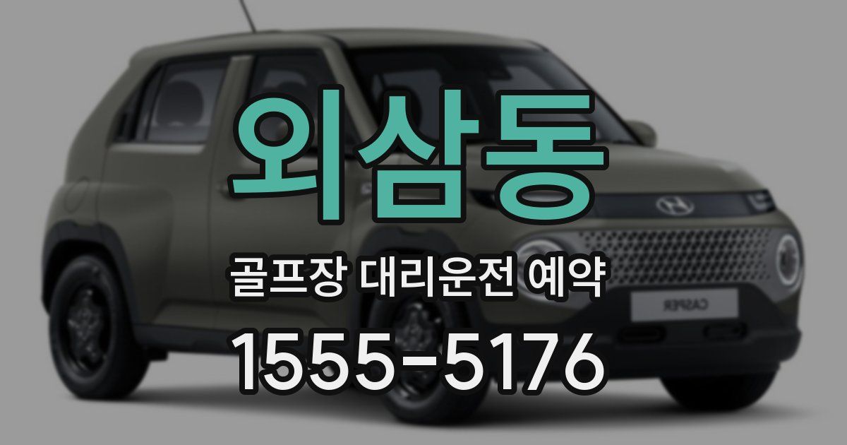 외삼동 골프장 대리운전 예약