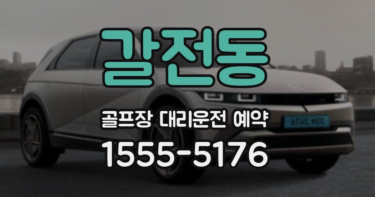 갈전동 골프장 대리운전 예약