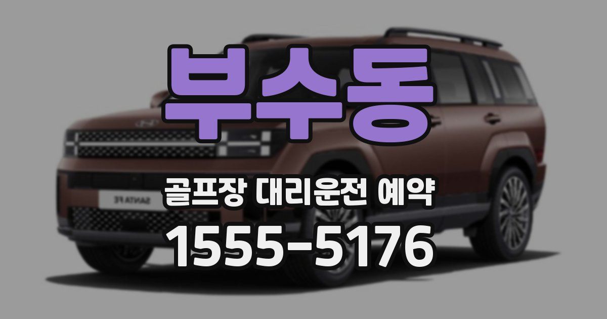 부수동 골프장 대리운전 예약