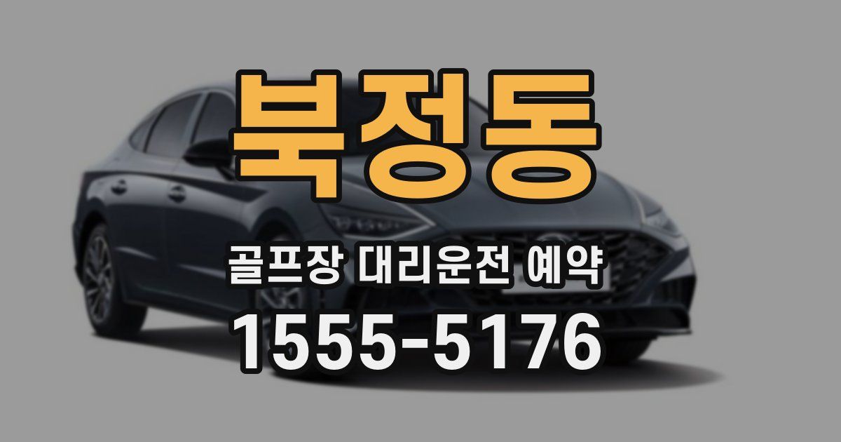 북정동 골프장 대리운전 예약