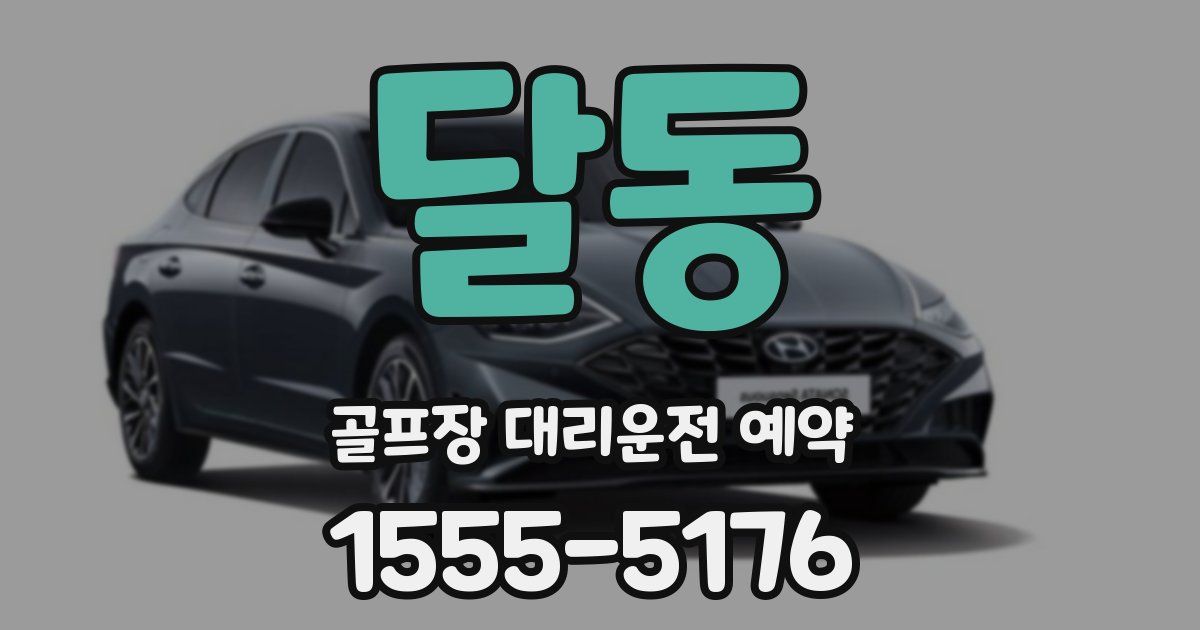 달동 골프장 대리운전 예약