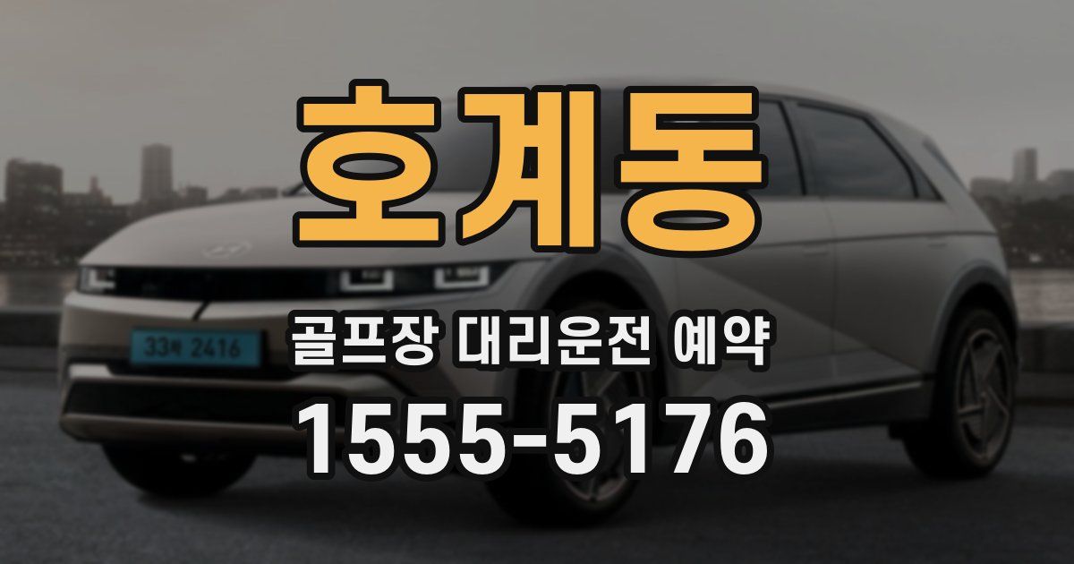 호계동 골프장 대리운전 예약