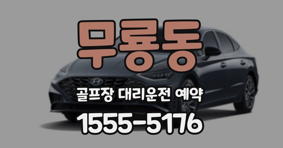 무룡동 골프장 대리운전 예약