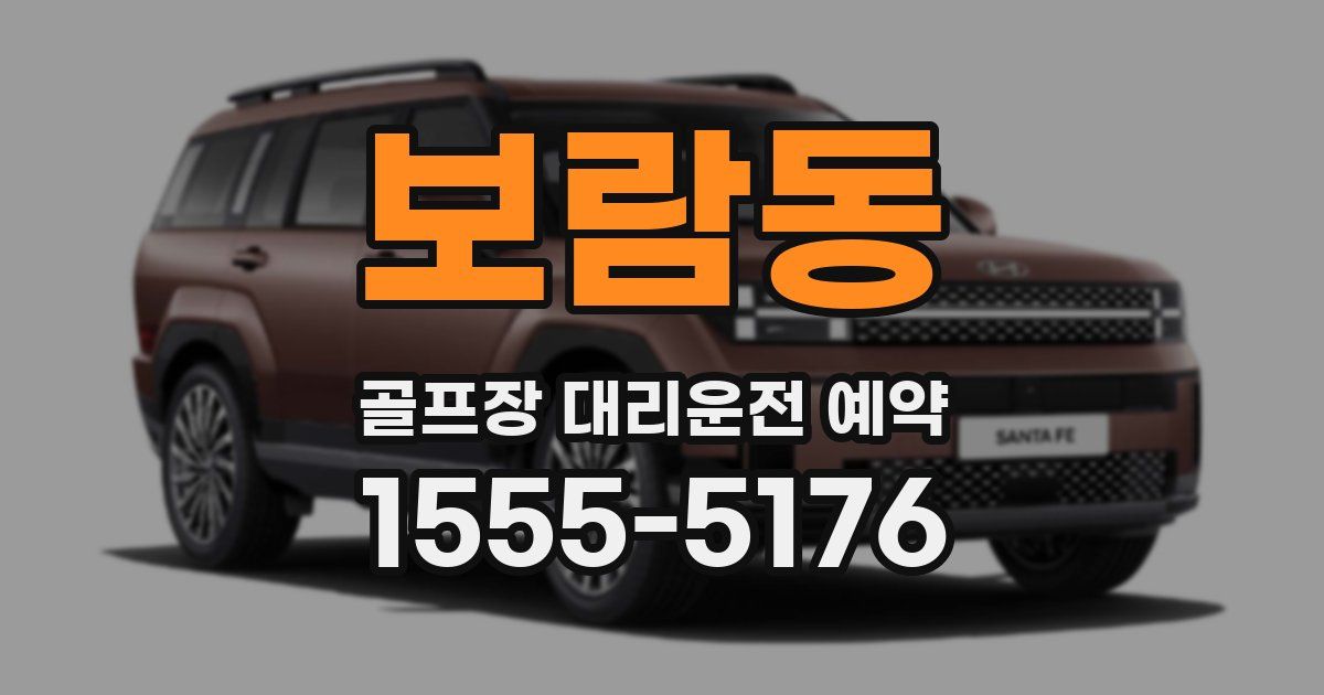 보람동 골프장 대리운전 예약