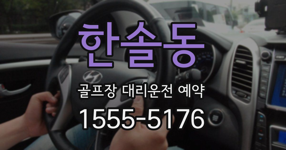 한솔동 골프장 대리운전 예약