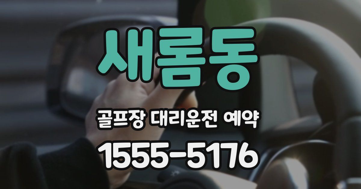 새롬동 골프장 대리운전 예약