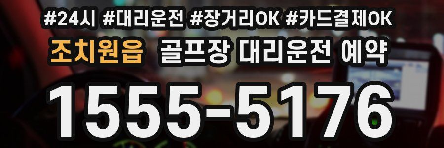 조치원읍 골프장 대리운전 예약