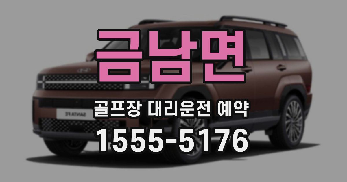 금남면 골프장 대리운전 예약