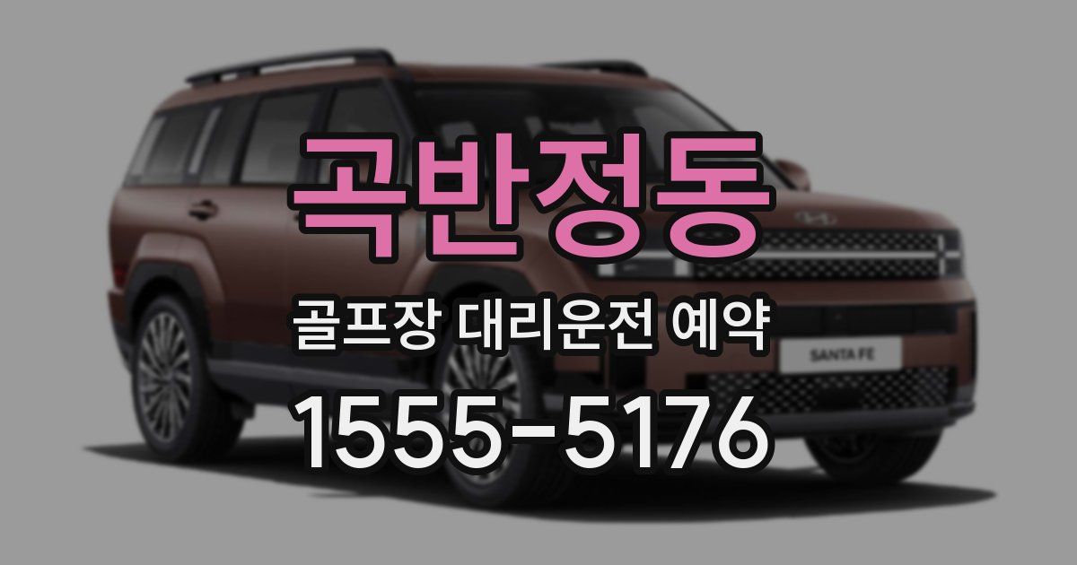 곡반정동 골프장 대리운전 예약