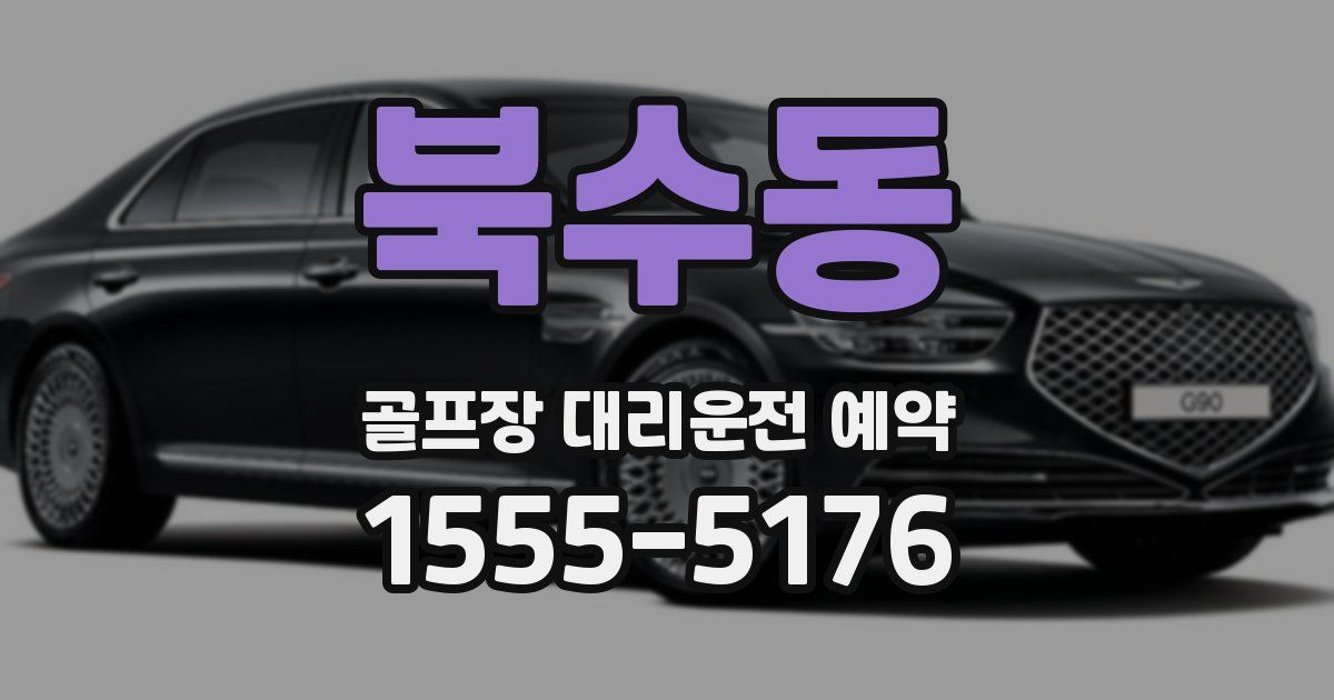 북수동 골프장 대리운전 예약
