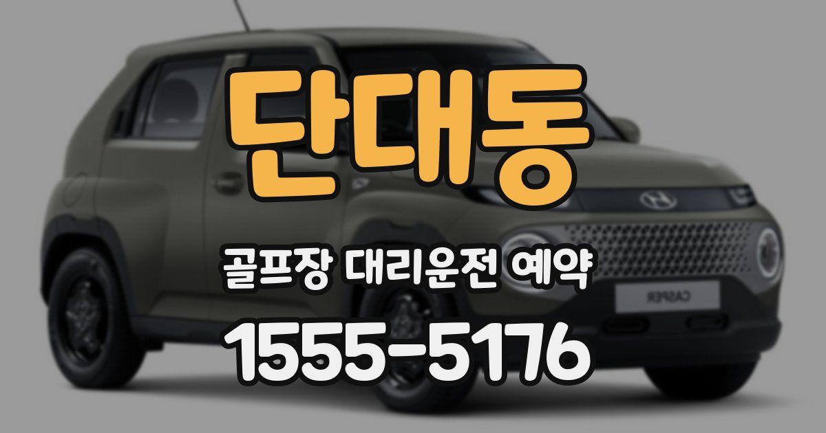 단대동 골프장 대리운전 예약